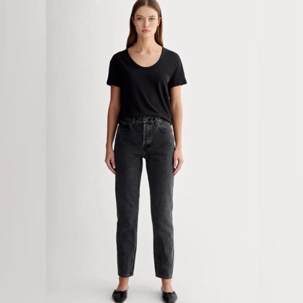 Everlane the 90s cheeky jean cropped washed black